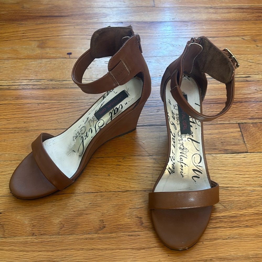 Material Girl Buckle Detail Wedges